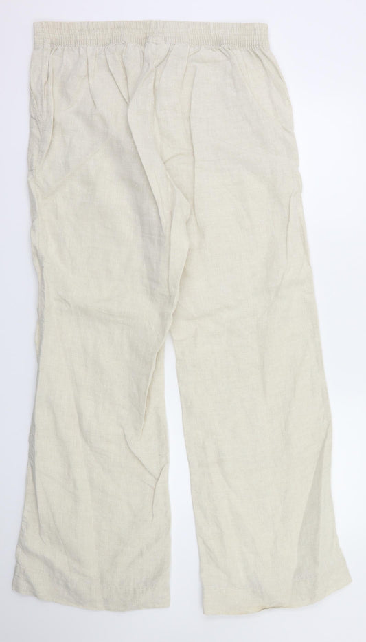 Lands end Womens Ivory Trousers Size 14 L31 in