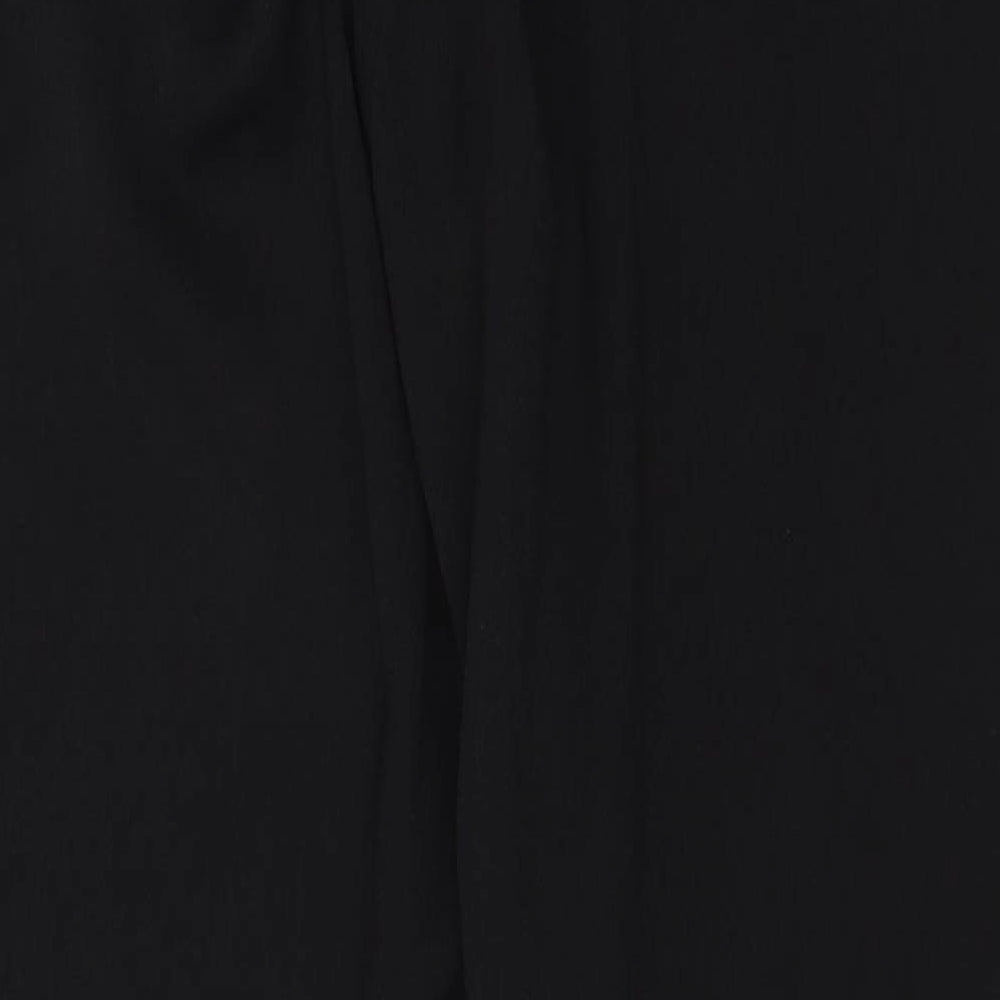 Brand and care label for Debenhams women’s black trousers, size UK 10, 29-inch leg
