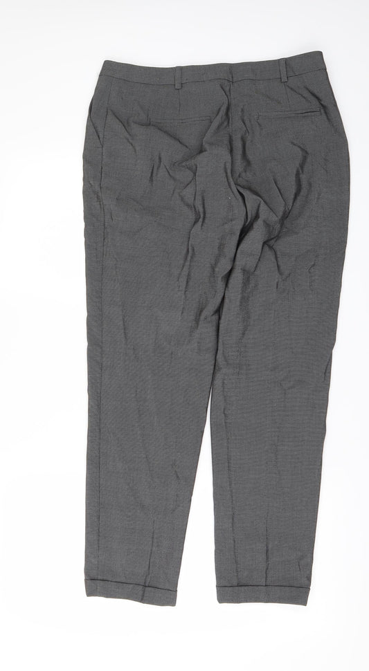 Papaya Womens Grey Trousers Size 12 L27 in