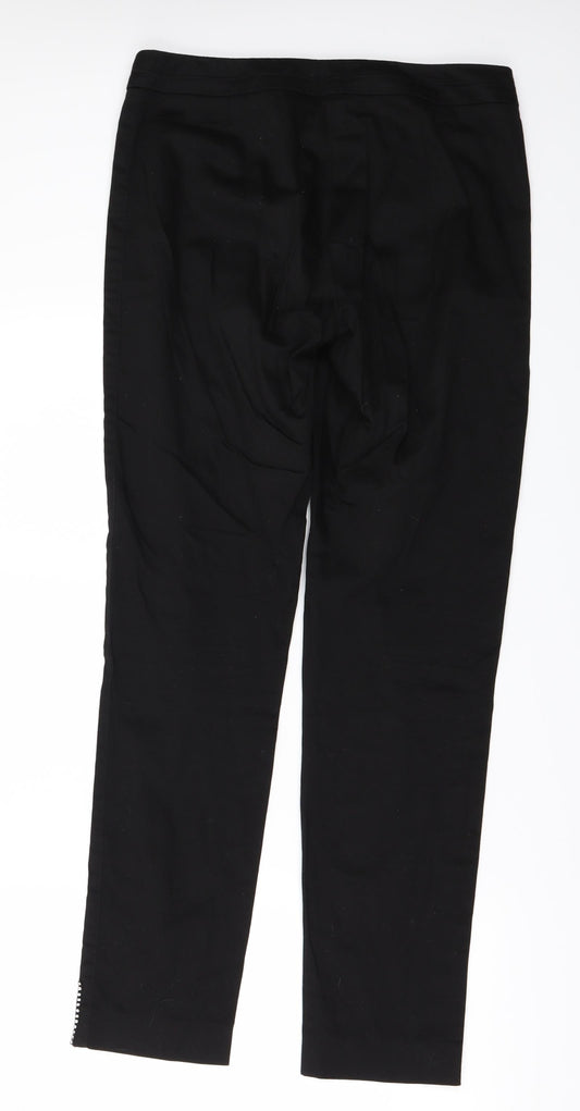 Linea Womens Black Trousers Size 10 L30 in - Rhinestone detail