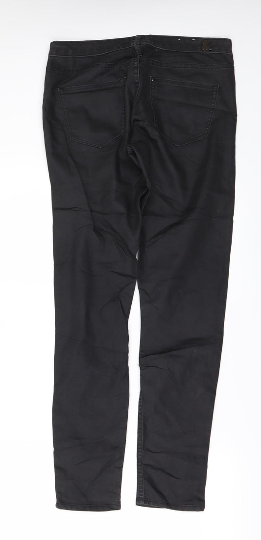 H&M Womens Black Denim Skinny Jeans Size 28 in L28 in - Zip Ankles