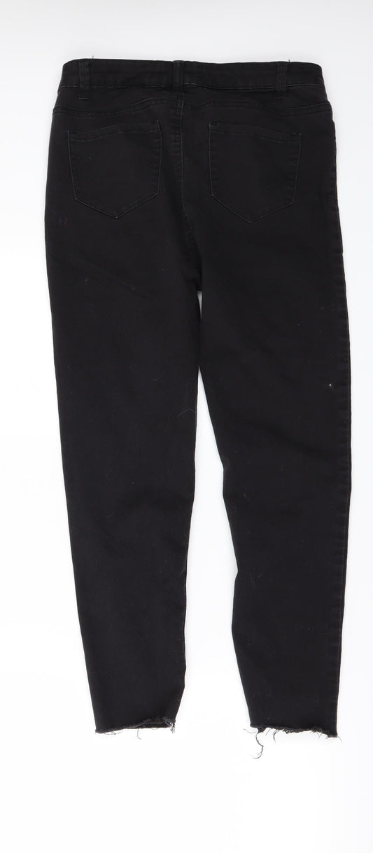 BHS Womens Black Denim Skinny Jeans Size 10 L24 in