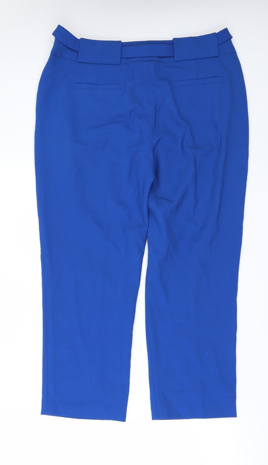 danced in a drss Womens Blue Cropped Trousers Size 12 L24 in
