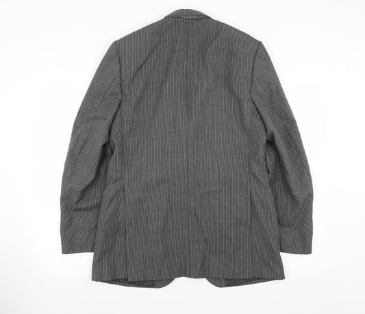 House of Fraser Mens Grey Striped Jacket Suit Jacket Size 40