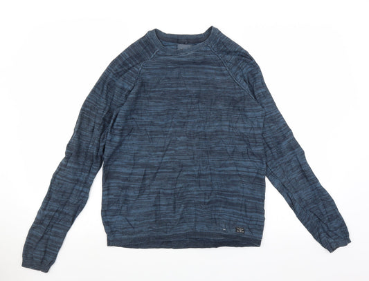 Blend Mens Blue Pullover Jumper Size M