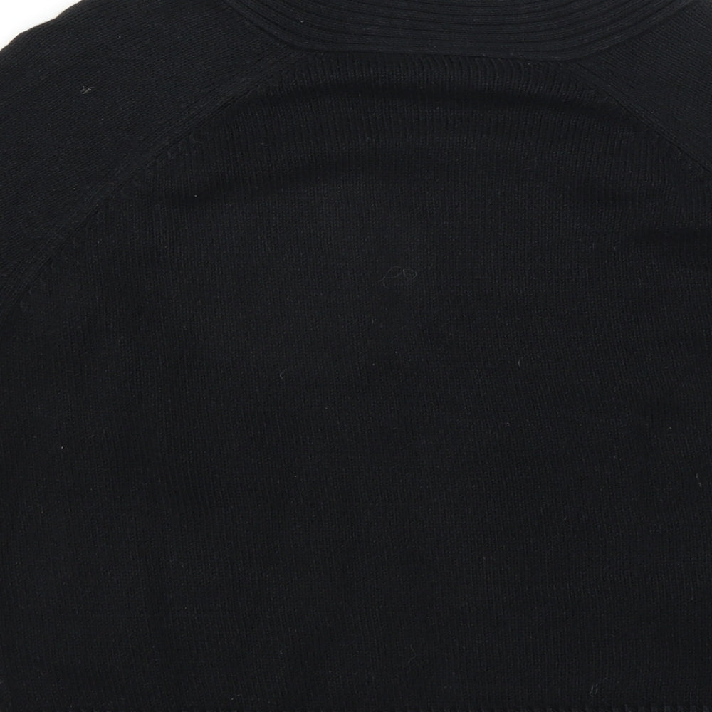 Brand and care label for Vanilla Sands women’s black cardigan jumper, size UK 10