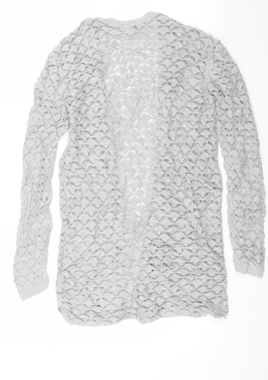 fransa Womens Grey Cardigan Jumper Size XS
