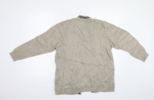 Envy Womens Brown Geometric Pullover Jumper Size M - Size S-M