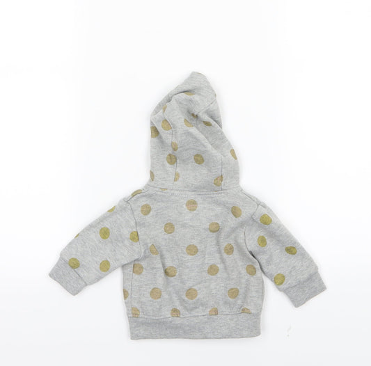 Primark Girls Grey Polka Dot Jersey Jacket Size 0-3 Months
