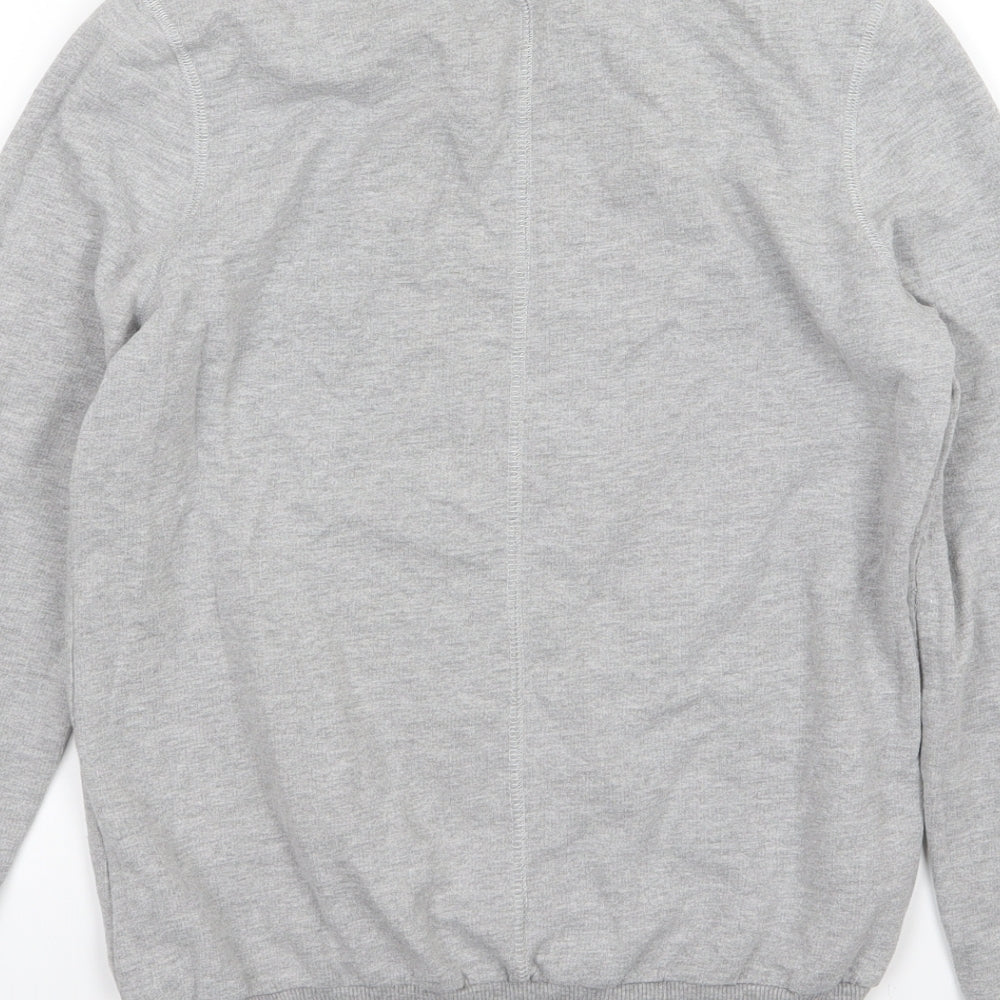 Brand and care label for George women’s grey jersey pullover sweatshirt, size UK 10