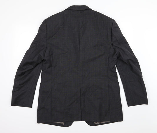 Marks and Spencer Mens Grey Striped Jacket Suit Jacket Size 42