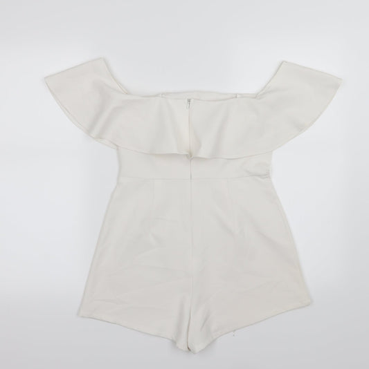 In the Style Womens White Playsuit One-Piece Size 8 L3 in