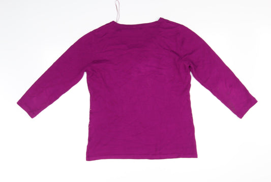 paramour Womens Purple Pullover Jumper Size M