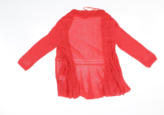 Anne Smith Womens Red Cardigan Jumper Size M