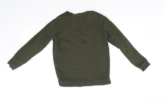 River island Boys Green Pullover Jumper Size 9-10 Years