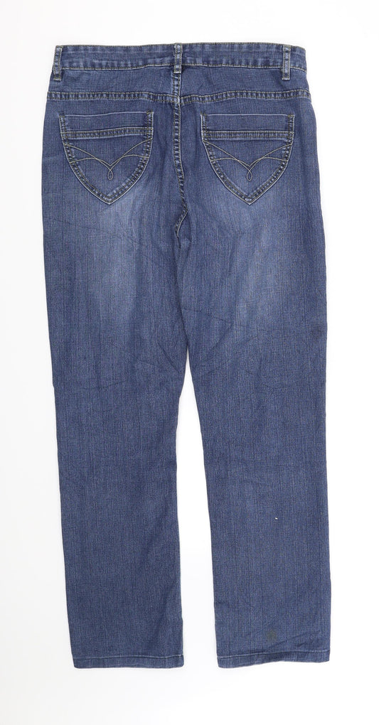 in blue Womens Black Straight Jeans Size 32 in L31 in