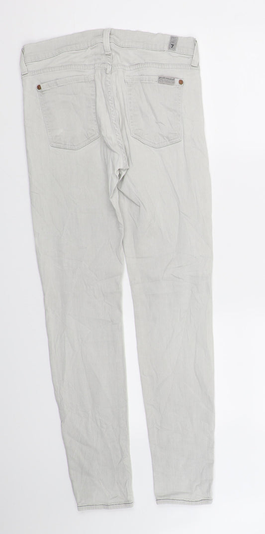 7 For All Mankind Womens White Straight Jeans Size 28 in L31 in