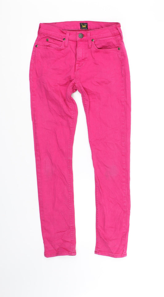 Lee Girls Pink Straight Jeans Size 12 Years