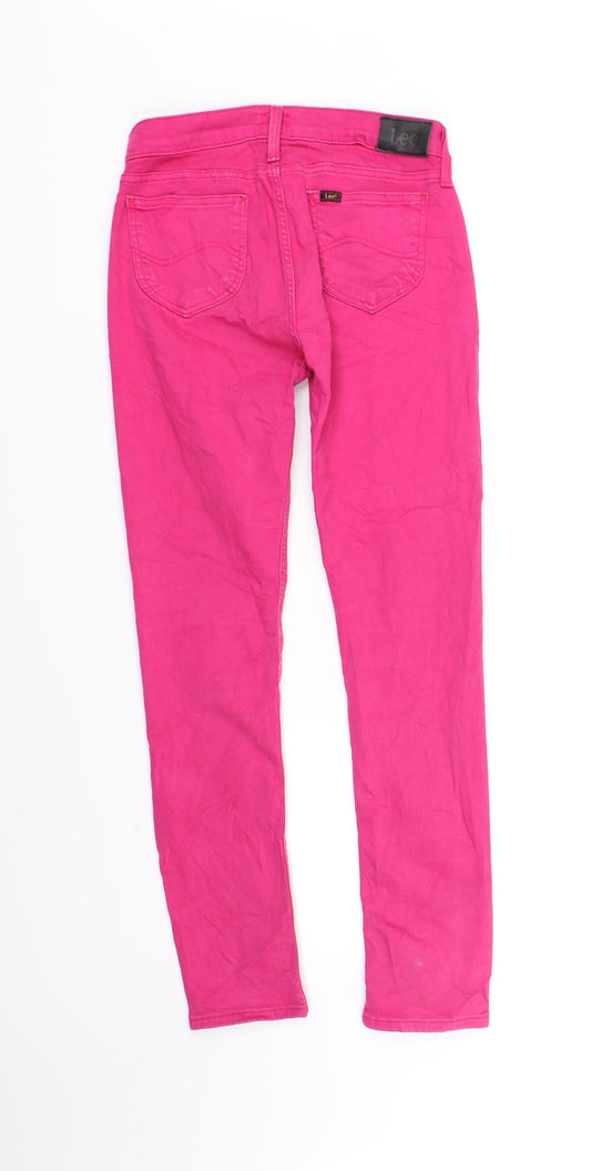 Lee Girls Pink Straight Jeans Size 12 Years