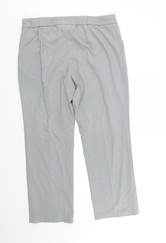 M&S Collection Womens Beige Houndstooth Trousers Size 14 L30 in
