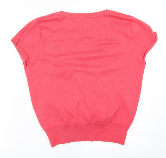 M&Co Womens Pink Cardigan Jumper Size M