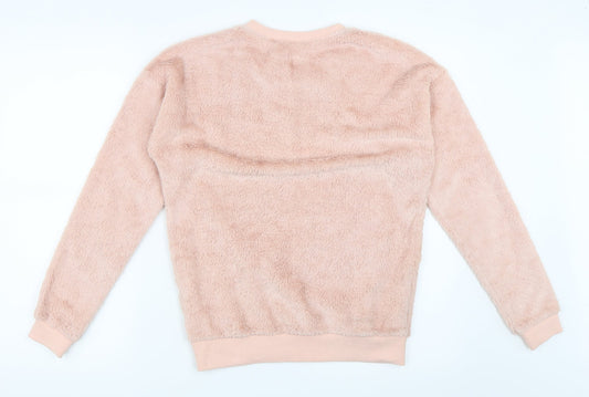 New Look Womens Pink Pullover Sweatshirt Size 8