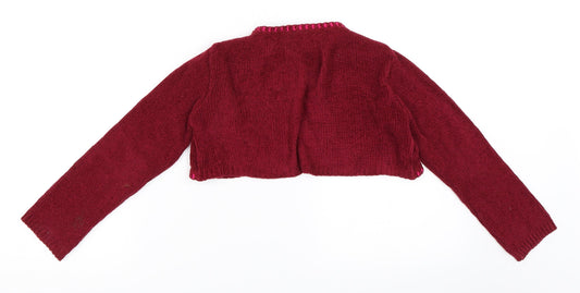 Tutu Gorgeous Girls Red Cardigan Jumper Size 6 Years