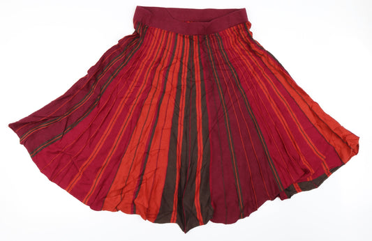 Trucco Womens Pink Striped Skater Skirt Size 40