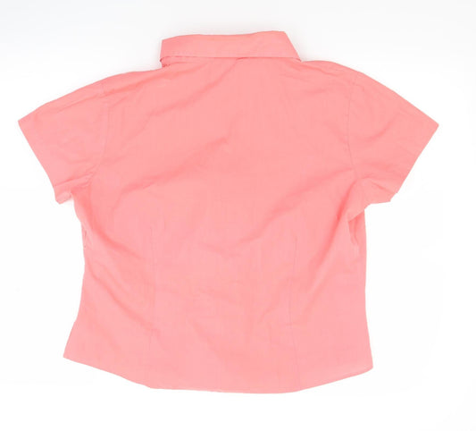 AMARANTO Womens Red Basic Blouse Size 18