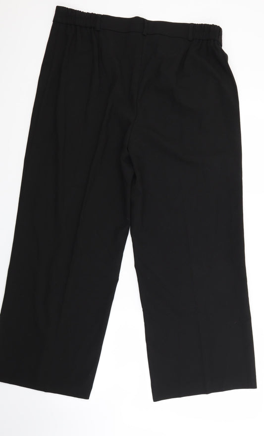 Agenda Womens Black Trousers Size 16 L26 in