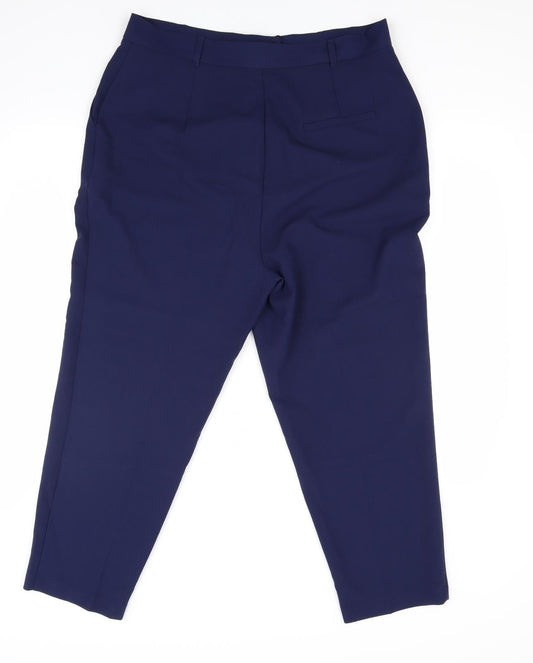 Papaya Womens Blue Trousers Size 16 L27 in