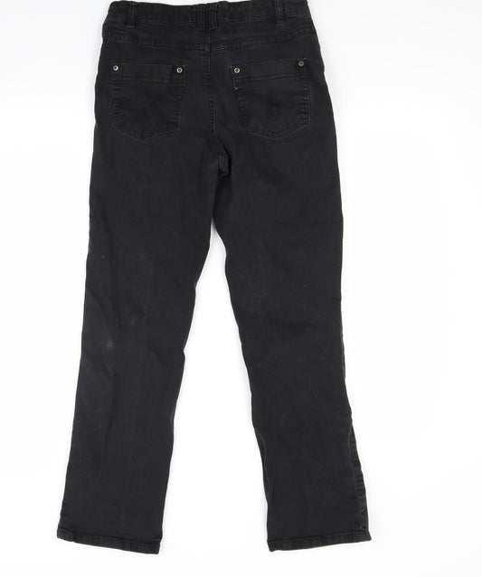 Papaya Womens Black Denim Straight Jeans Size 10 L27 in