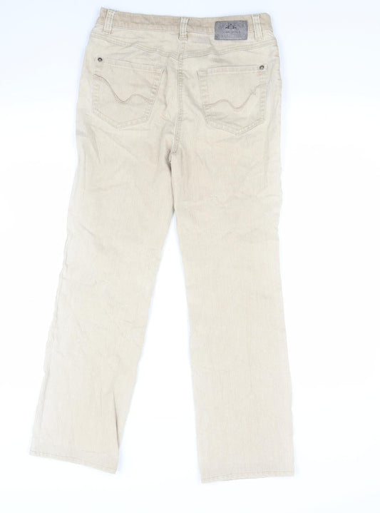 Gerry Webber Womens Beige Denim Straight Jeans Size 8 L26 in