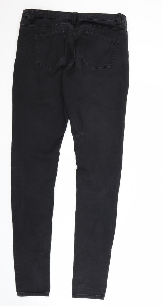 Primark Womens Black Denim Skinny Jeans Size 10 L27 in
