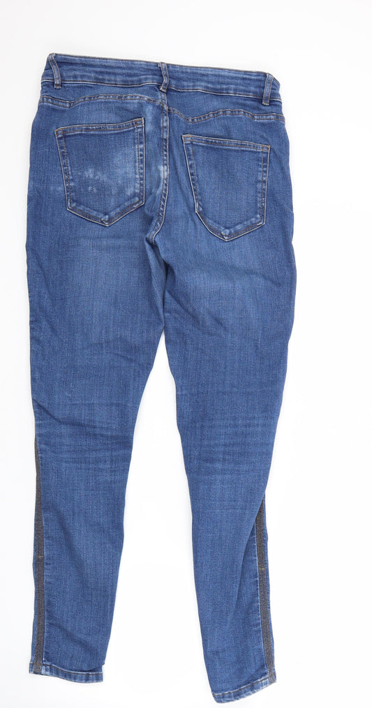 NEXT Womens Blue Denim Skinny Jeans Size 12 L27 in