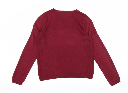 Marks and Spencer Womens Purple Knit Pullover Jumper Size 12