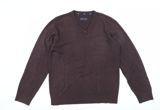 Broadbent Boothroyds Mens Brown Knit Pullover Jumper Size M