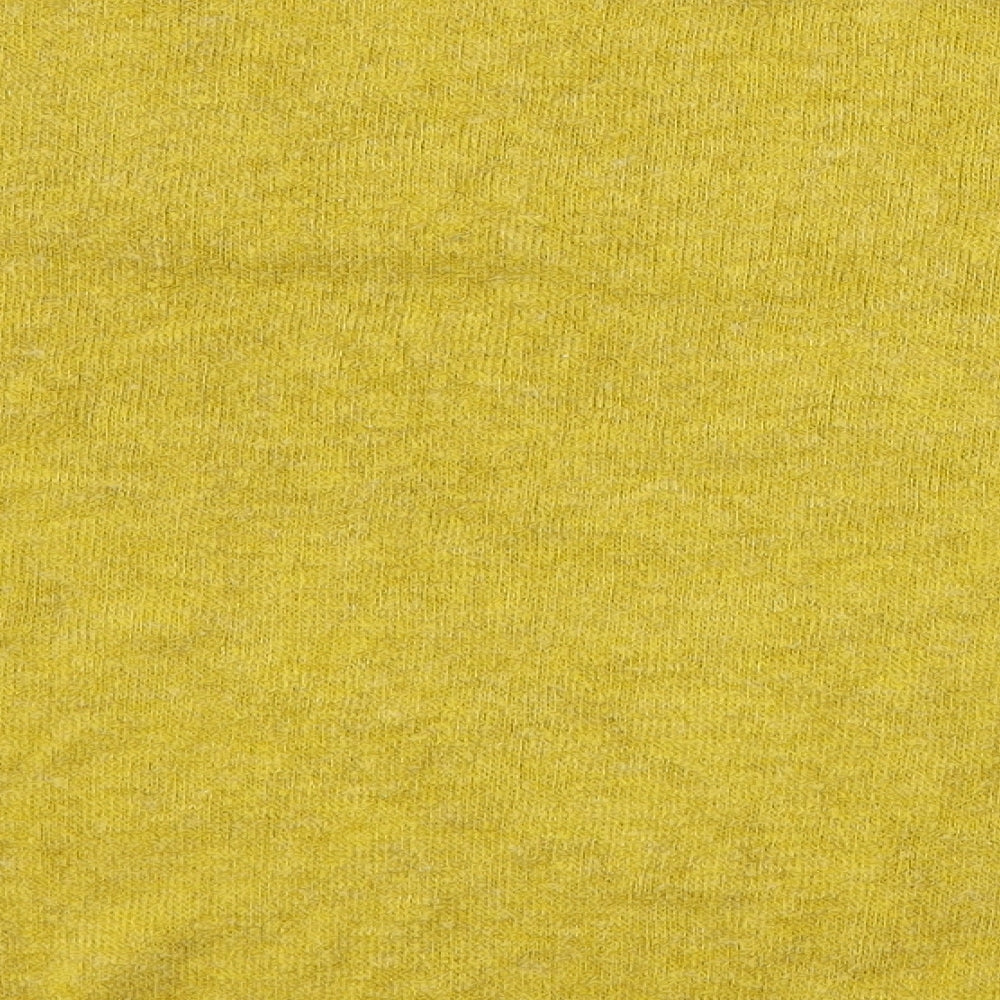 Brand and care label for Divided by H&M women’s yellow knit jumper, size XS