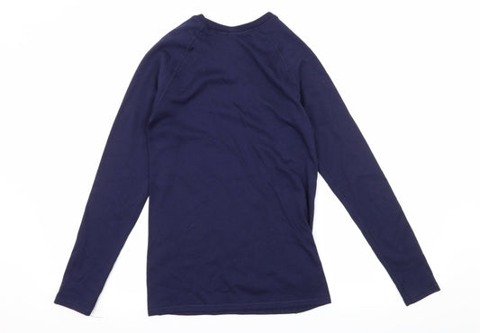 Iris Lilly Womens Blue Jersey Basic T-Shirt Size 10