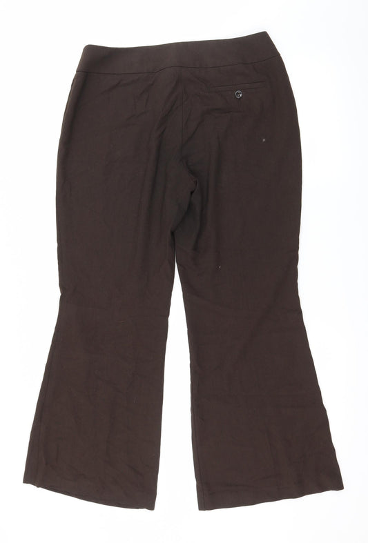 Marks and Spencer Womens Brown Trousers Size 14 L27 in