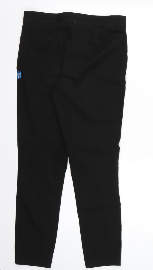 Back view of David luke boys’ black bloomer trousers, size S