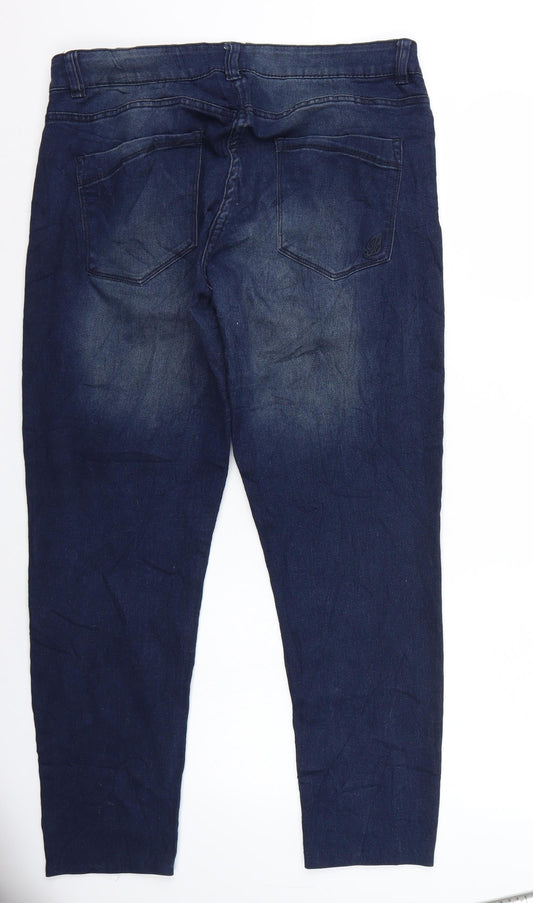 beloved Womens Blue Cropped Jeans Size 42 L27 in