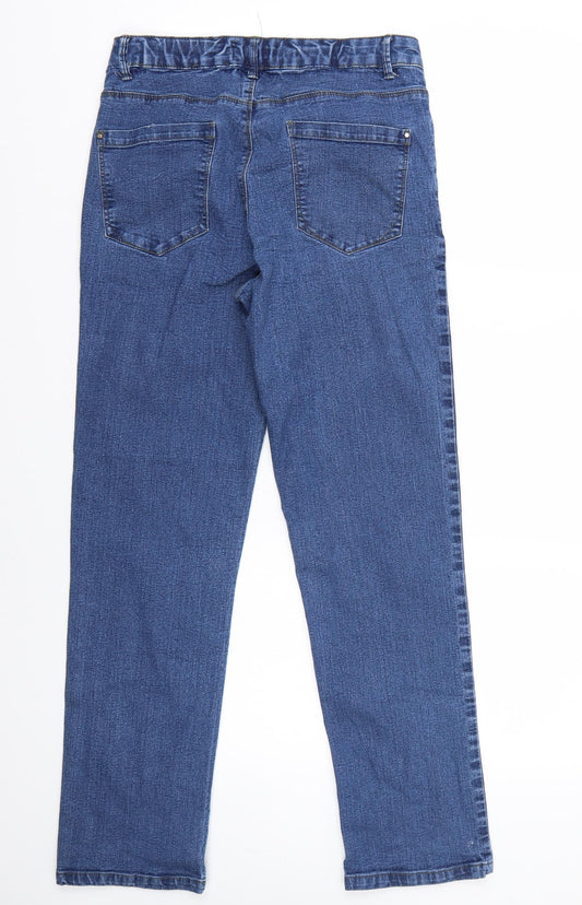Peacocks Womens Blue Rayon Straight Jeans Size 30 L29 in