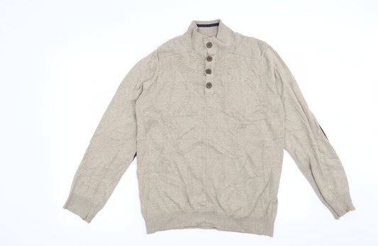 Officers Club Mens Beige Pullover Jumper Size L