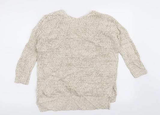 Marks and Spencer Womens Beige Pullover Jumper Size 8
