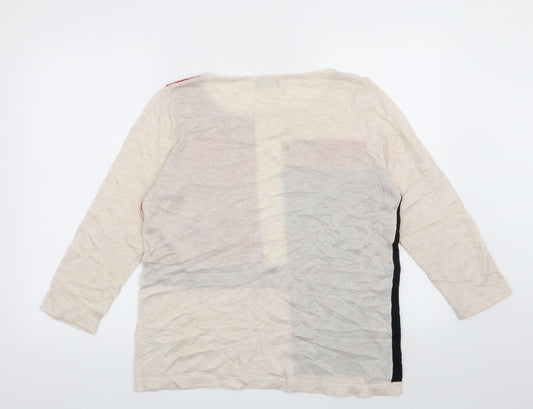 M&Co Womens Beige Pullover Jumper Size 14