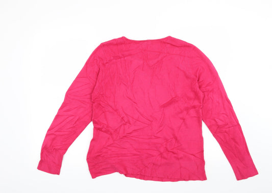 M&Co Womens Pink Pullover Jumper Size M