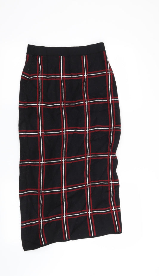 Tahari Womens Black Check Straight & Pencil Skirt Size XS