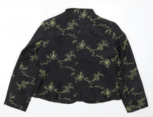 ISL Womens Black Geometric Jacket Size XL