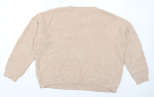Blue Vanilla Womens Pink Pullover Jumper Size M - Lace up Detail